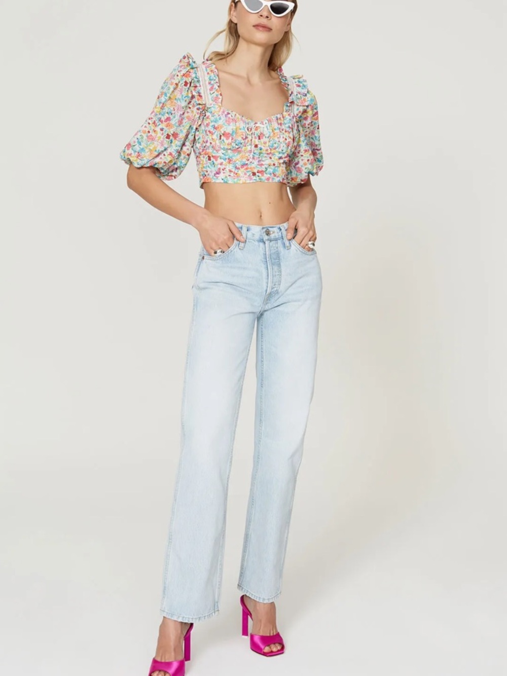 For Love and Lemons Claude Crop Top - Picture 2 of 9